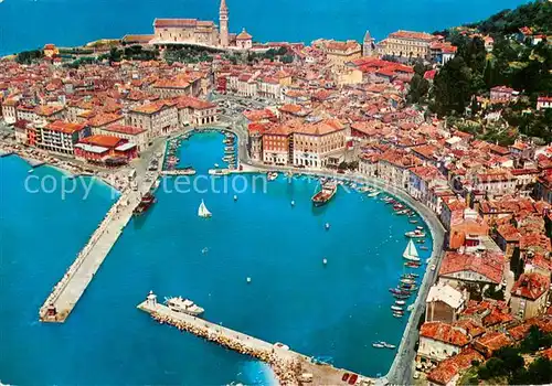 AK / Ansichtskarte Piran_Istria_Slovenia Gesamtansicht Bucht 