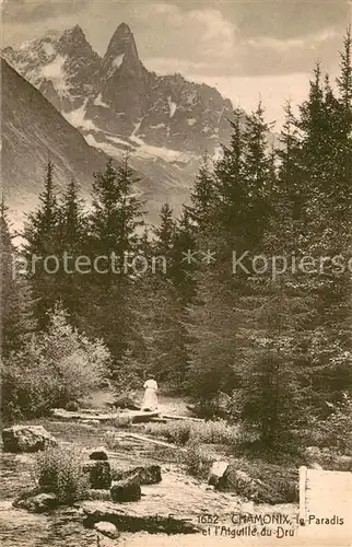 AK / Ansichtskarte Chamonix Le Paradis et l Aiguille du Dru Alpes Chamonix