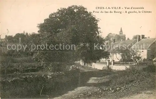AK / Ansichtskarte Crux la Ville Vue d ensemble prise du bas du Bourg Chateau Crux la Ville