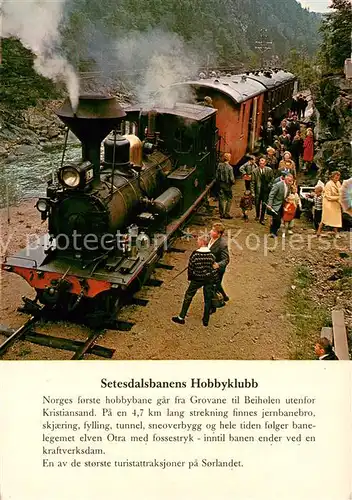 AK / Ansichtskarte Lokomotive Setesdalsbanens 