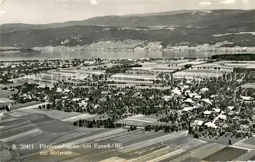 AK / Ansichtskarte Epsach Fliegeraufnahme mit Bielersee Epsach