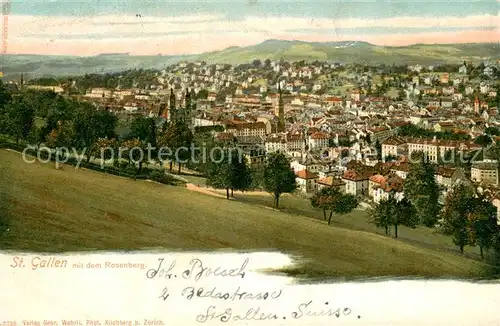 AK / Ansichtskarte St_Gallen_SG mit dem Rosenberg St_Gallen_SG