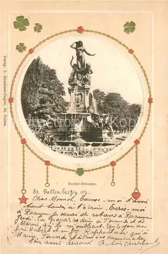 AK / Ansichtskarte St_Gallen_SG Broder Brunnen St_Gallen_SG