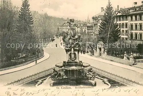 AK / Ansichtskarte St_Gallen_SG Broderbrunnen St_Gallen_SG