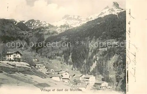AK / Ansichtskarte Morcles_VD Village et dent de Morcles 