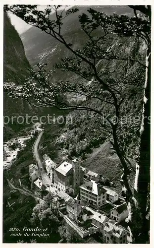 AK / Ansichtskarte Gondo_VS et route du Simplon 