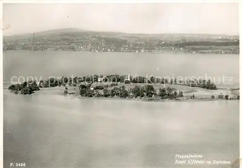 AK / Ansichtskarte Ufenau_Ufnau_Insel_Zuerichsee Fliegeraufnahme 