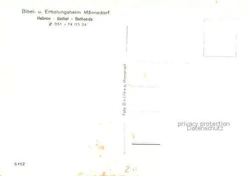 AK / Ansichtskarte Maennedorf Bibel und Erholungsheim Maennedorf Maennedorf