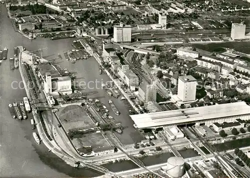 AK / Ansichtskarte Kleinhueningen Rheinhafen Fliegeraufnahme Kleinhueningen