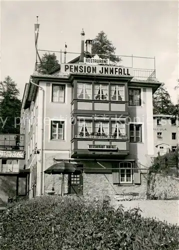 AK / Ansichtskarte St_Moritz_GR Restaurant Pension Innfall St_Moritz_GR
