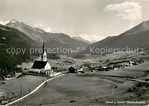 AK / Ansichtskarte Salouf_GR und Cunter Oberhalbstein Kirche Feldpost 