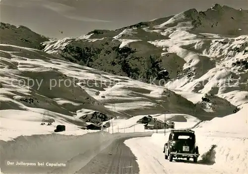 AK / Ansichtskarte Capalotta_Julierpass_GR Winterpanorama 