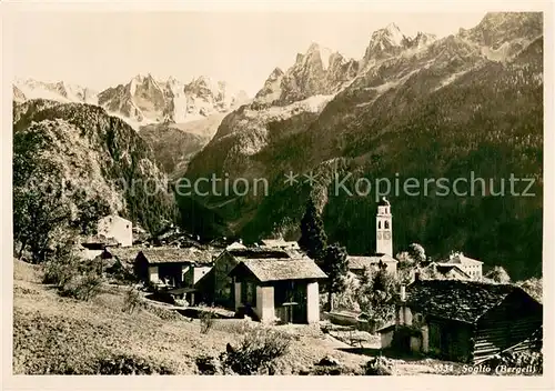 AK / Ansichtskarte Soglio Ortsansicht mit Kirche Soglio