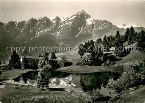 AK / Ansichtskarte Flerden_GR mit Bignielersee und Piz Beverin 