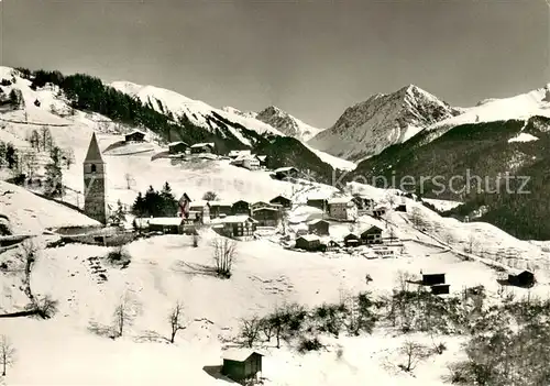 AK / Ansichtskarte St_Peter_GR Panorama mit Strelapass St_Peter_GR