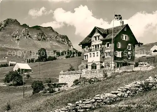 AK / Ansichtskarte Amden_SG Berggasthof Soldanella Amden_SG