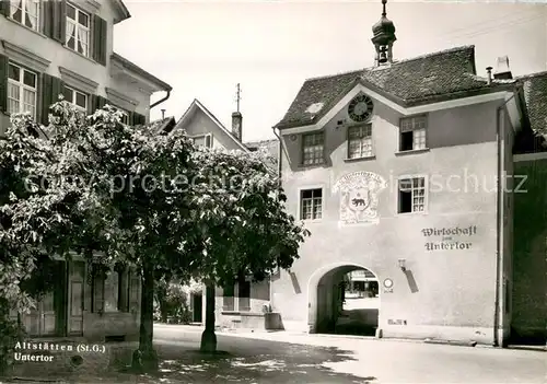 AK / Ansichtskarte Altstaetten_SG Wirtschaft zum Untertor Altstaetten_SG