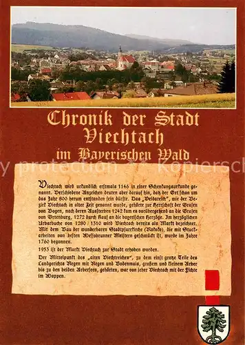 AK / Ansichtskarte Chronik AK Stadt Viechtach 