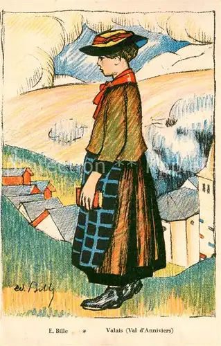 AK / Ansichtskarte Valais_Wallis_Kanton Schweizer Trachten und Volkslieder Vereinigung Val d Anniviers Valais_Wallis_Kanton