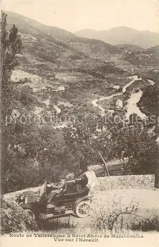 AK / Ansichtskarte Valleraugue Route de Vallerauge a Saint Andre de Majencoules Vue sur l Herault Valleraugue
