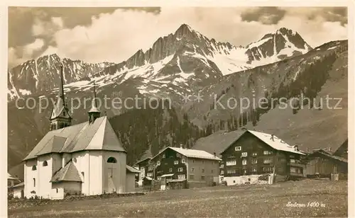 AK / Ansichtskarte Sedrun Ortsmotiv mit Kirche Sedrun