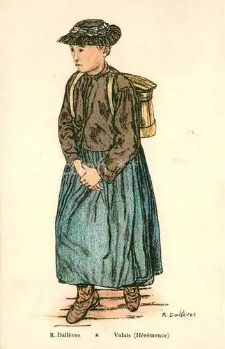 AK / Ansichtskarte Valais_Wallis_Kanton Schweizer Trachten und Volkslieder Vereinigung Heremence Valais_Wallis_Kanton