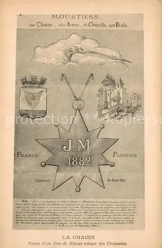 AK / Ansichtskarte Moustiers Sainte Marie_04 La Chaine Voeux dun Due de Blacas retour des Croisades 