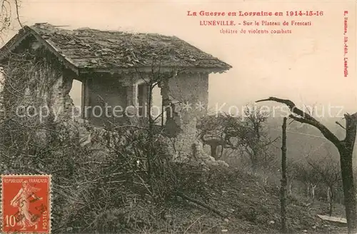 AK / Ansichtskarte Luneville_54 Sur le Plateau de Frescati theatre de violents combats 
