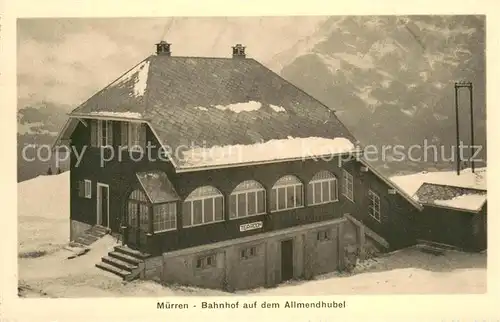 AK / Ansichtskarte Muerren_BE Bahnhof auf dem Allmendhubel Muerren_BE