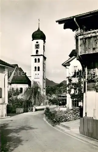 AK / Ansichtskarte Sachseln_OW Ortspartie mit Kirchturm Sachseln OW