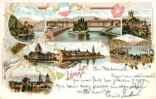 AK / Ansichtskarte Lac_Leman_Genfersee_GE Chillon Lausanne Geneve Evian Montreux Vevey St Martin 