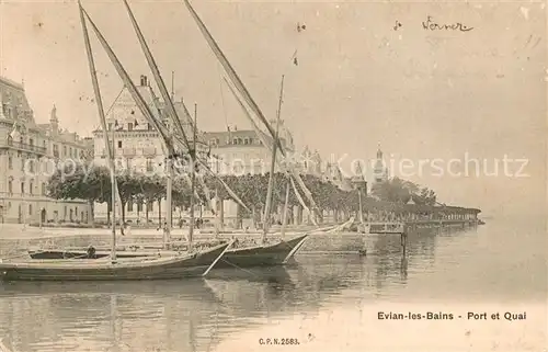 AK / Ansichtskarte Evian les Bains_74 Port et Quai 