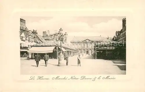 AK / Ansichtskarte Le_Havre Marche Notre Dame et le musee Le_Havre