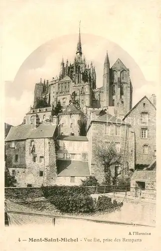 AK / Ansichtskarte Mont Saint Michel Vue prise des remparts Mont Saint Michel