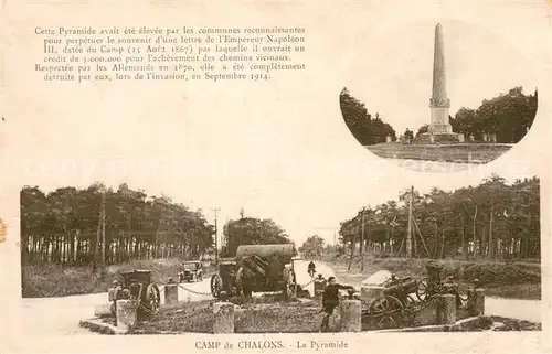 AK / Ansichtskarte Camp_de_Chalons La Pyramide des canons Camp_de_Chalons