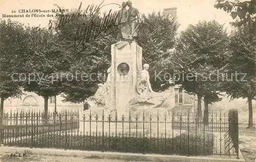 AK / Ansichtskarte Chalons sur Marne Monument de l Ecole des Arts et Metiers 