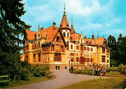 AK / Ansichtskarte Gottwaldov_Tschechien Schloss im Tierpark Gottwaldov Tschechien