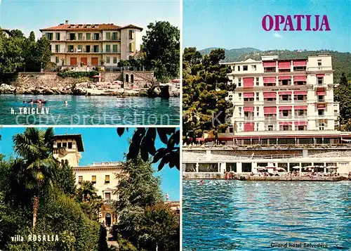 AK / Ansichtskarte Opatija_Abbazia H. Triglav Villa Rosalia Grand Hotel Belvedere 