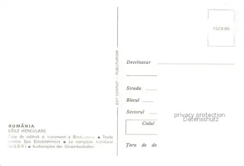 AK / Ansichtskarte Baile_Herculane Kukomplex d. Gewerkschaften Baile_Herculane