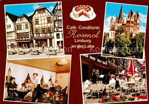 AK / Ansichtskarte Limburg_Lahn Cafe Conditorei Kosmol Fachwerkhaeuser  Limburg_Lahn