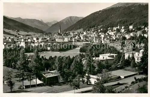 AK / Ansichtskarte Davos_GR Panorama Kurpark Tinzenhorn Piz Michel und Altein Davos_GR