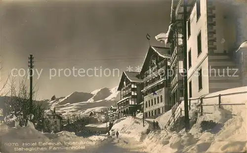 AK / Ansichtskarte Inner_Arosa Hotel Bellevue Winteridyll Inner Arosa