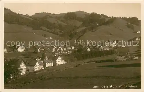 AK / Ansichtskarte Gais_AR Panorama mit Gaebris Gais_AR