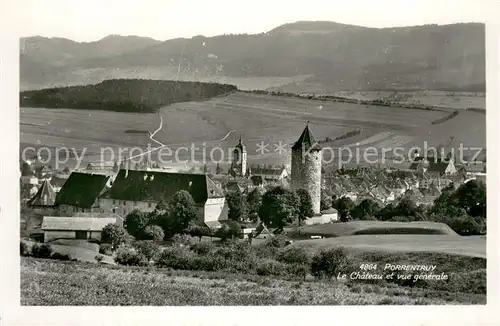 AK / Ansichtskarte Porrentruy Le Chateau et vue generale Porrentruy