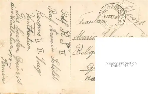 AK / Ansichtskarte Winterthur__ZH Alte Kaserne Feldpost 