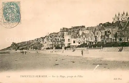 AK / Ansichtskarte Trouville sur Mer Groupe de villas sur la plage Trouville sur Mer