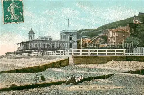 AK / Ansichtskarte Sainte Adresse Palais des Regates et la plage Sainte Adresse