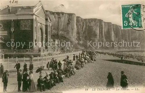 AK / Ansichtskarte Le_Treport_76 Les falaises et la plage 