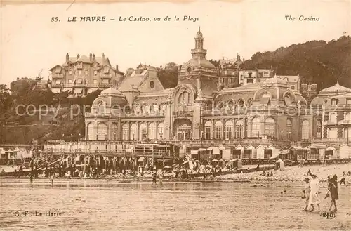 AK / Ansichtskarte Le_Havre Le casino vu de la plage Le_Havre