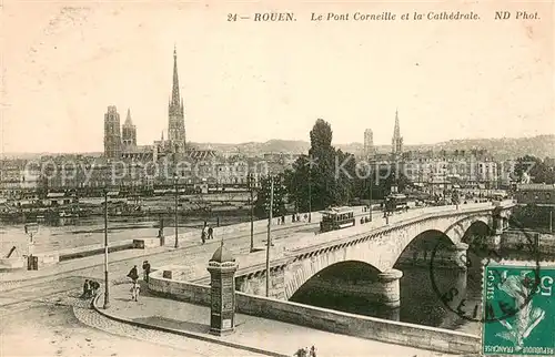 AK / Ansichtskarte Rouen_76 Pont Corneille et la cathedrale 